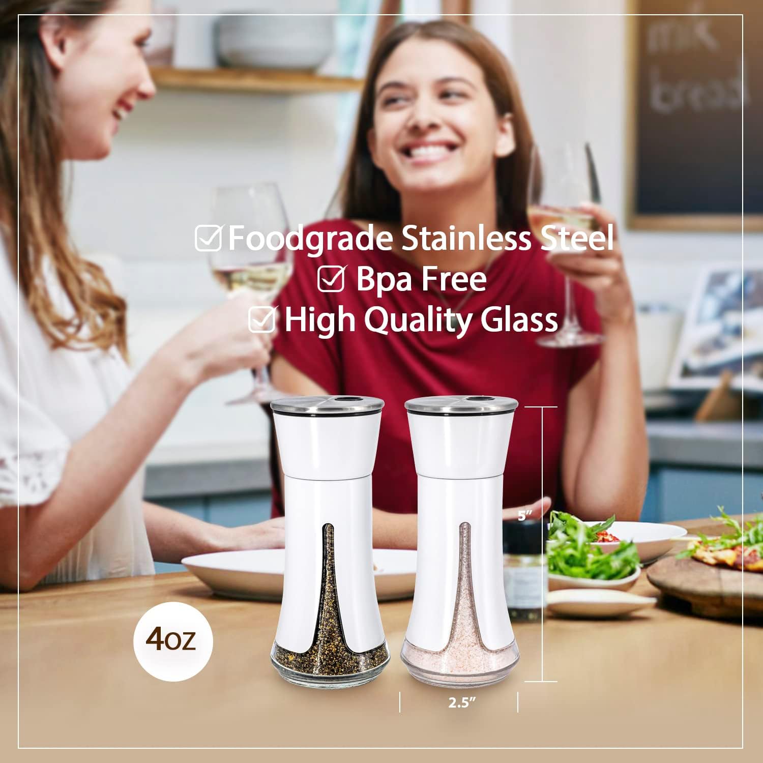 Adjustable Salt Pepper Shakers by Aelga