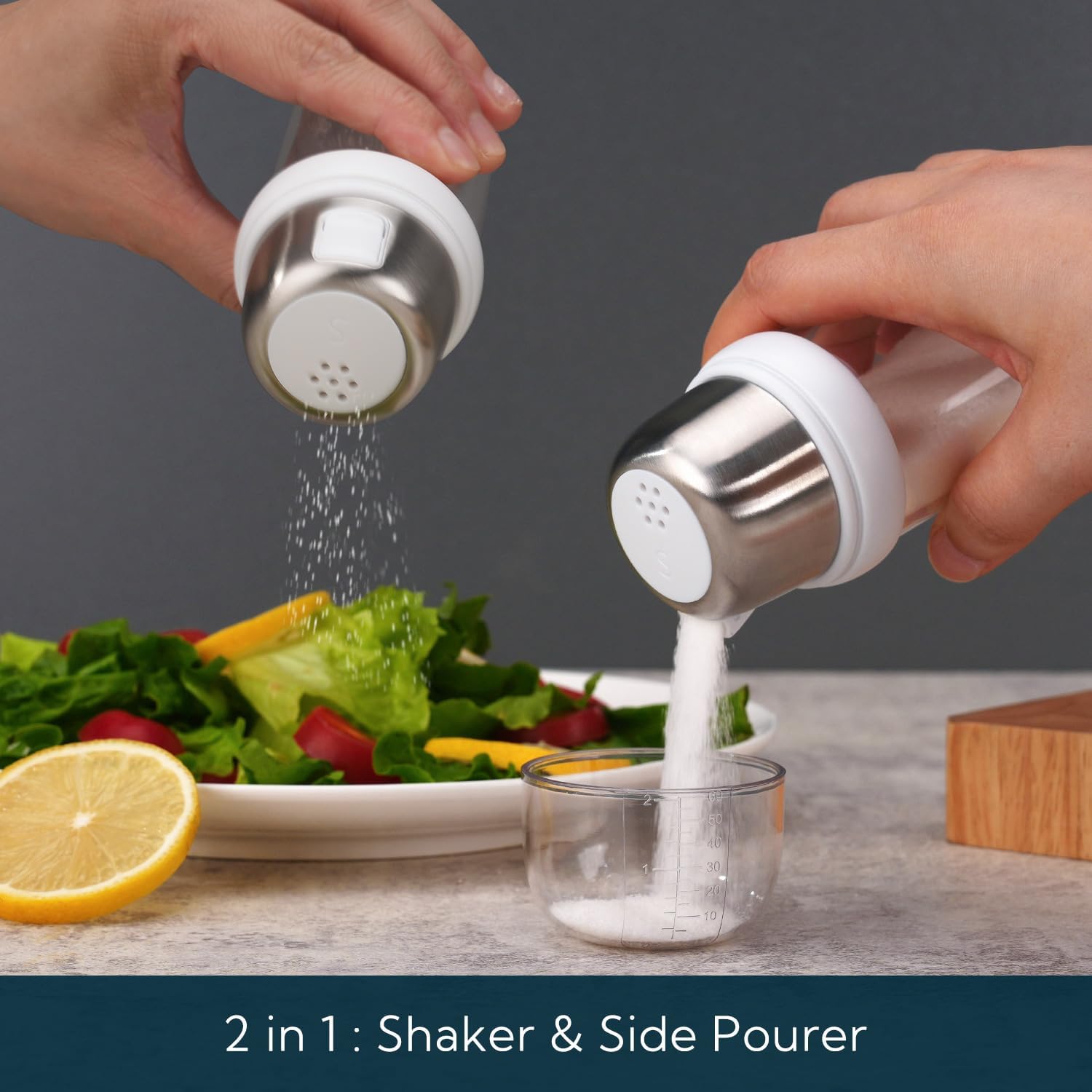 2-in-1 Glass Salt Shaker from KITCHENDAO