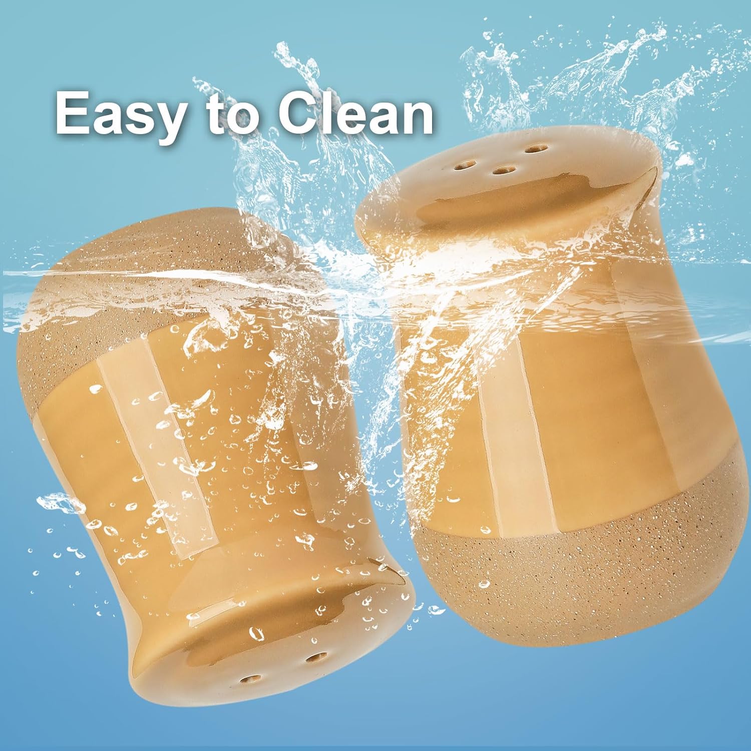 Unique Ceramic Salt Pepper Shakers - 2-Piece Set