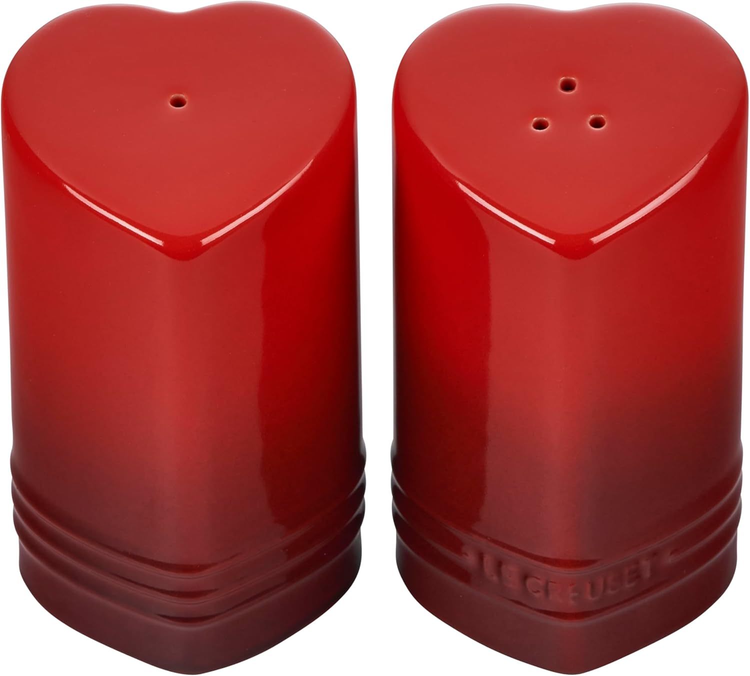 Le Creusage Heart Shaped Salt Pepper Shakers