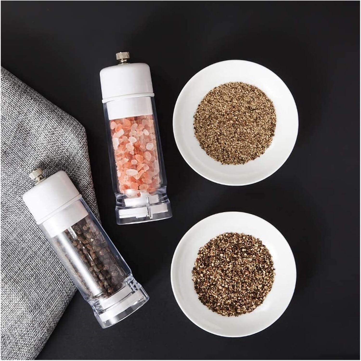 Pepper Shaker Set Stainless Steel Glass Design