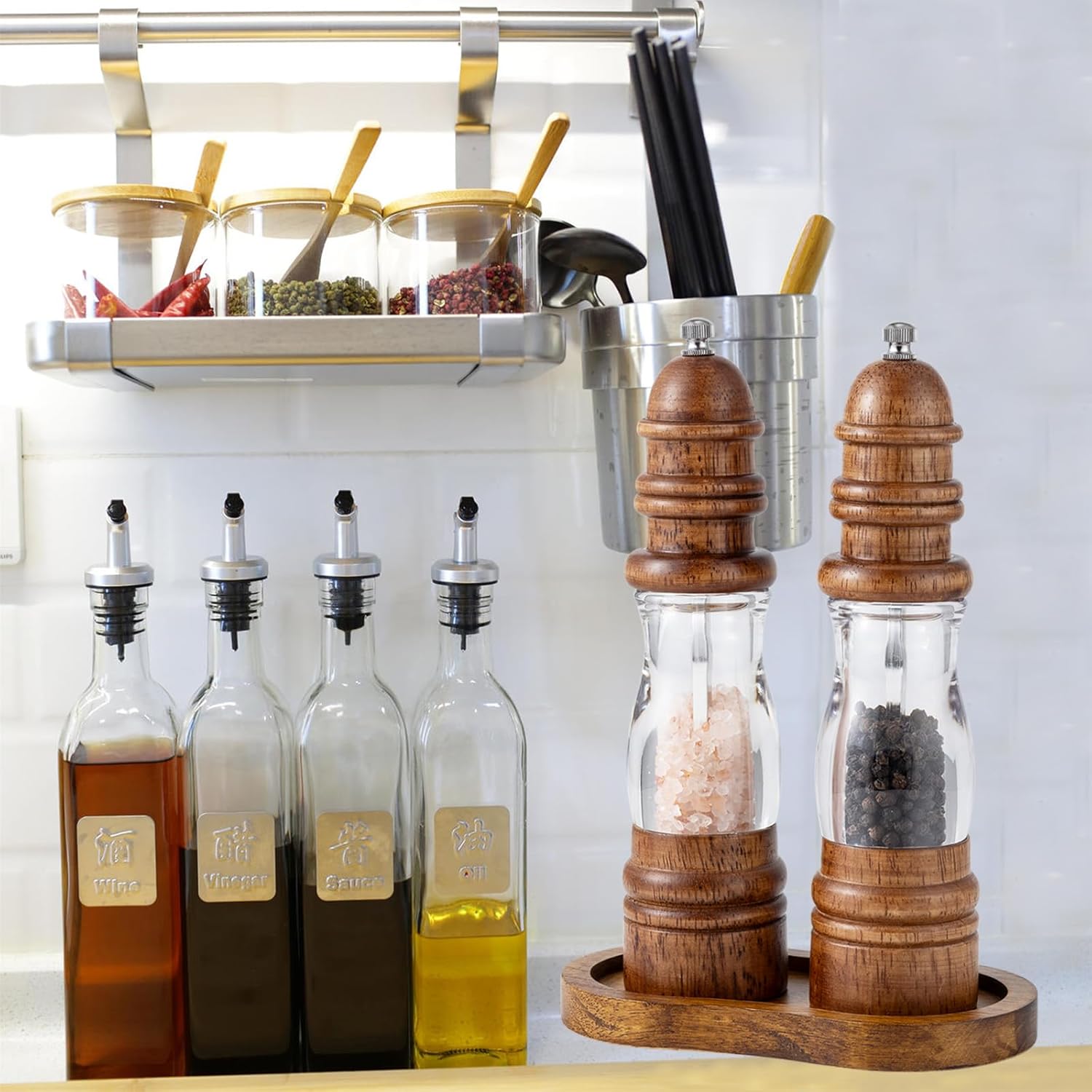 High-Quality Salt and Pepper Mill Tray