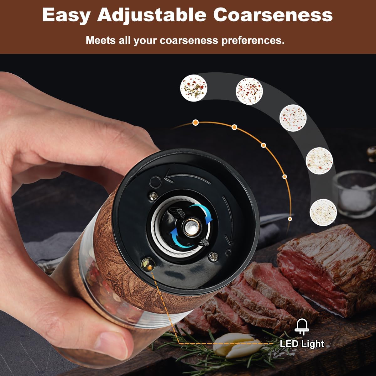 Zoolc Electric Salt Pepper Grinder Rechargeable Set