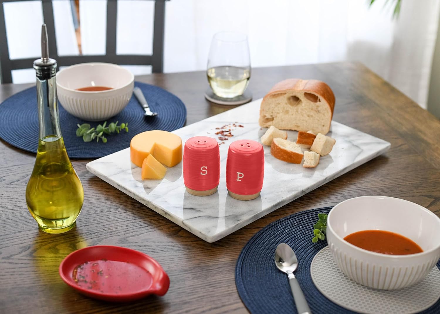 Stylish Red Ceramic Salt Pepper Shakers