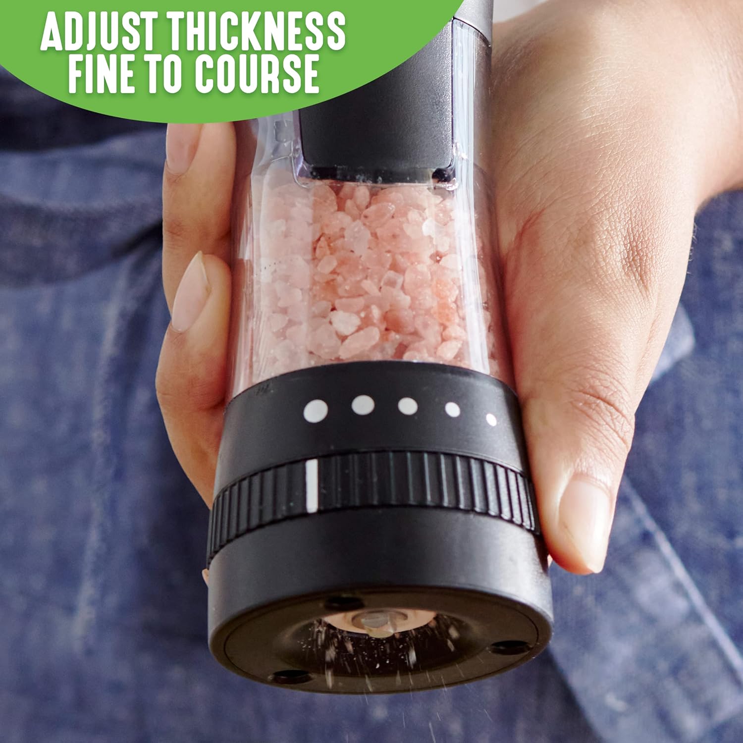 GreenLife Ratchet Mill Salt Pepper Grinder Effortless and Customizable