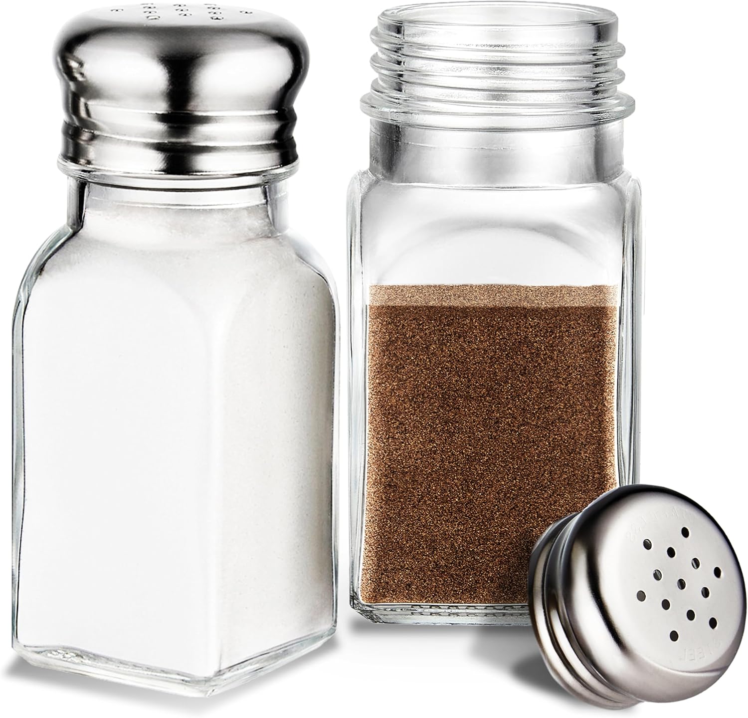 2 oz Glass Salt and Pepper Shakers Set