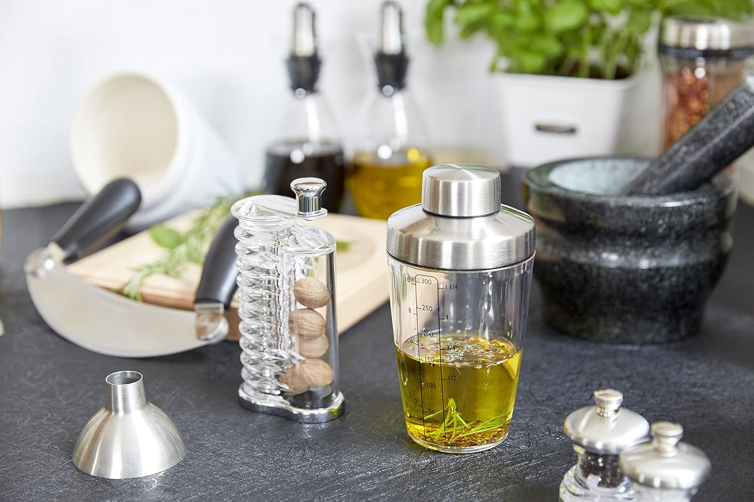 Cole Mason Stainless Steel Salt and Pepper FunnelW
