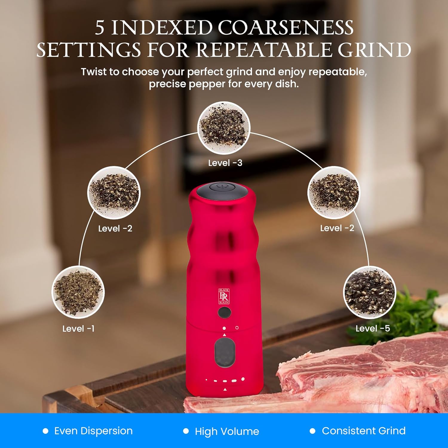 Black Rain Pepper Mill