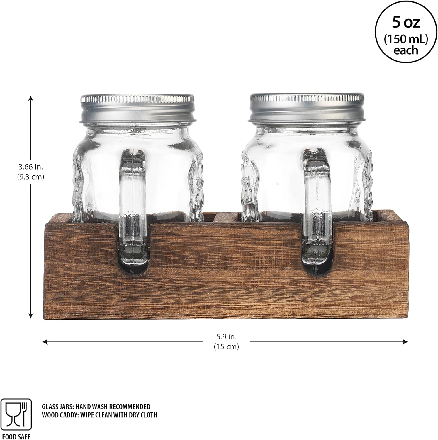 Vintage Mason Jar Salt Pepper Shakers