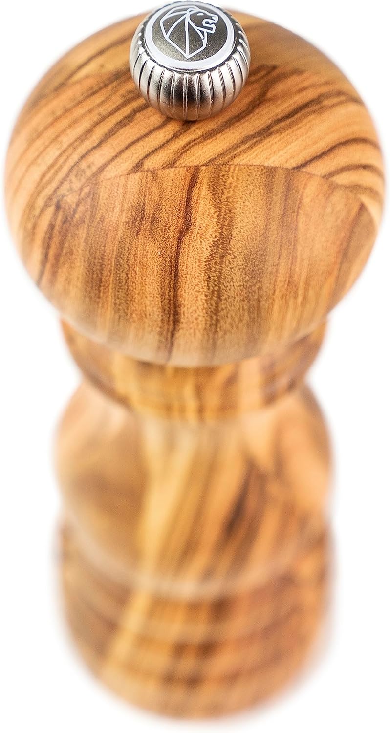 Premium Olive Wood Salt Mill Eco-Friendly French-Designed