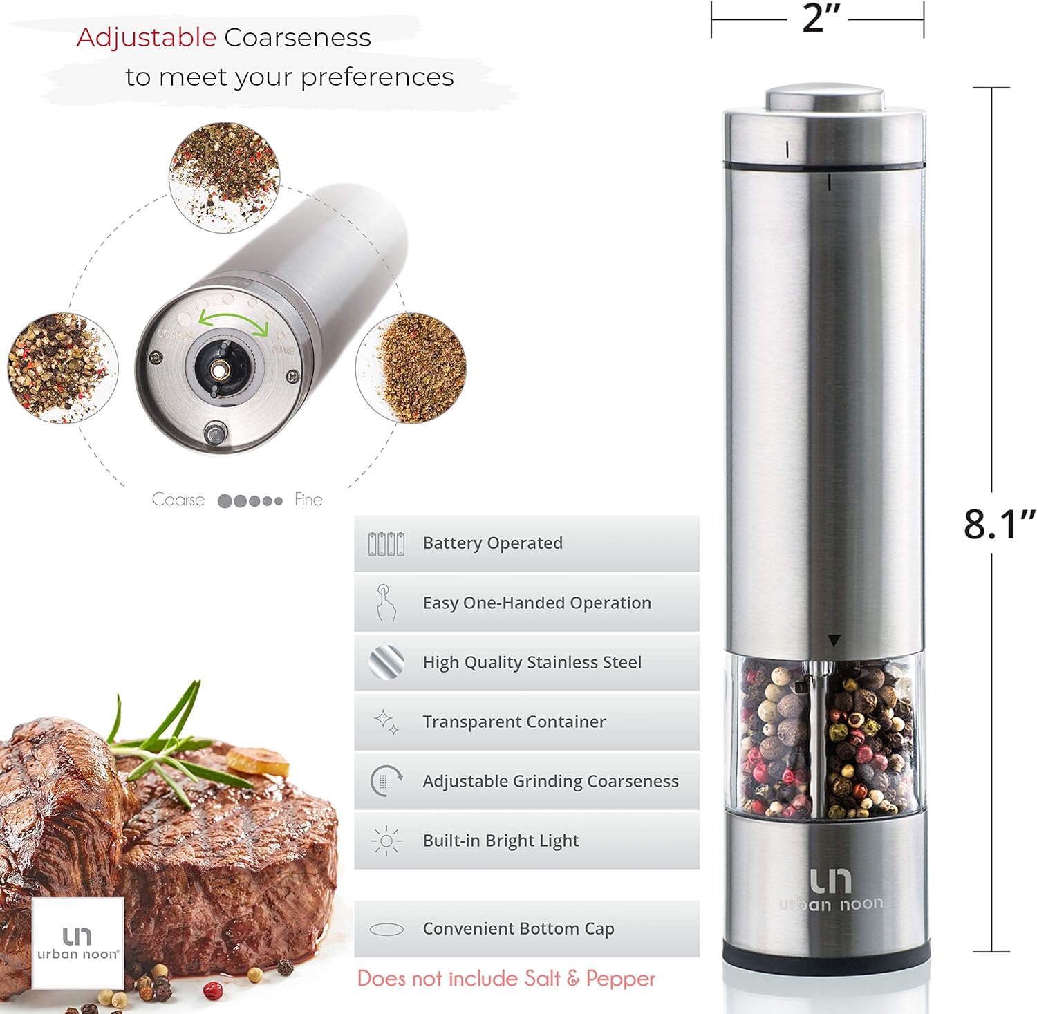ultimate Salt Pepper grinder electric set