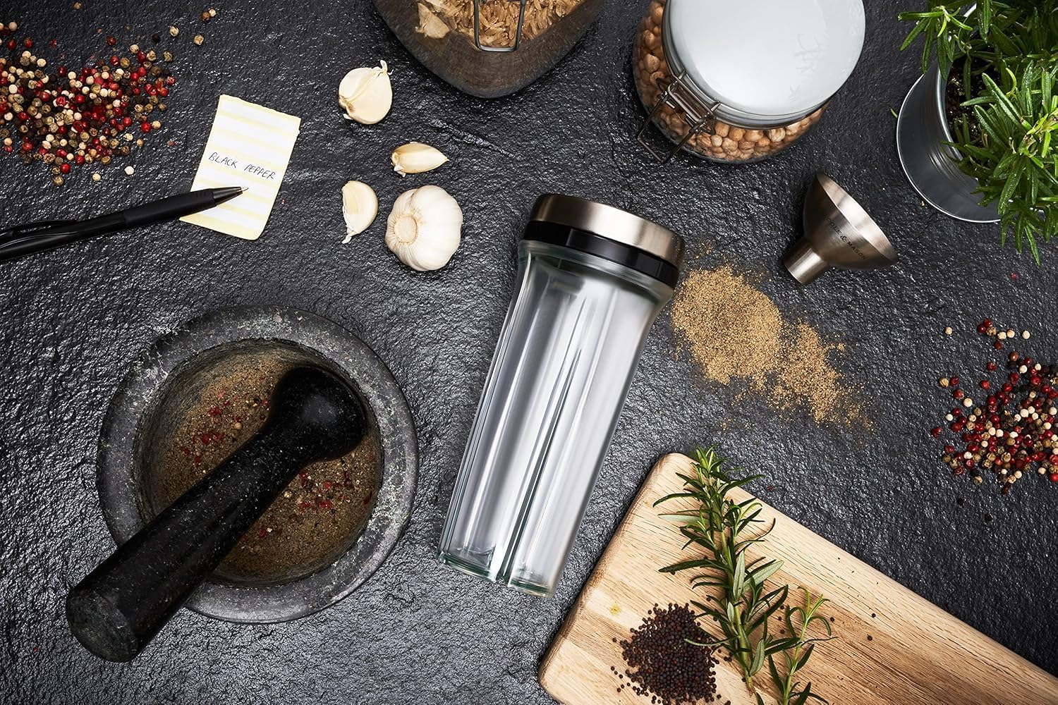 Cole Mason Stainless Steel Salt and Pepper FunnelW