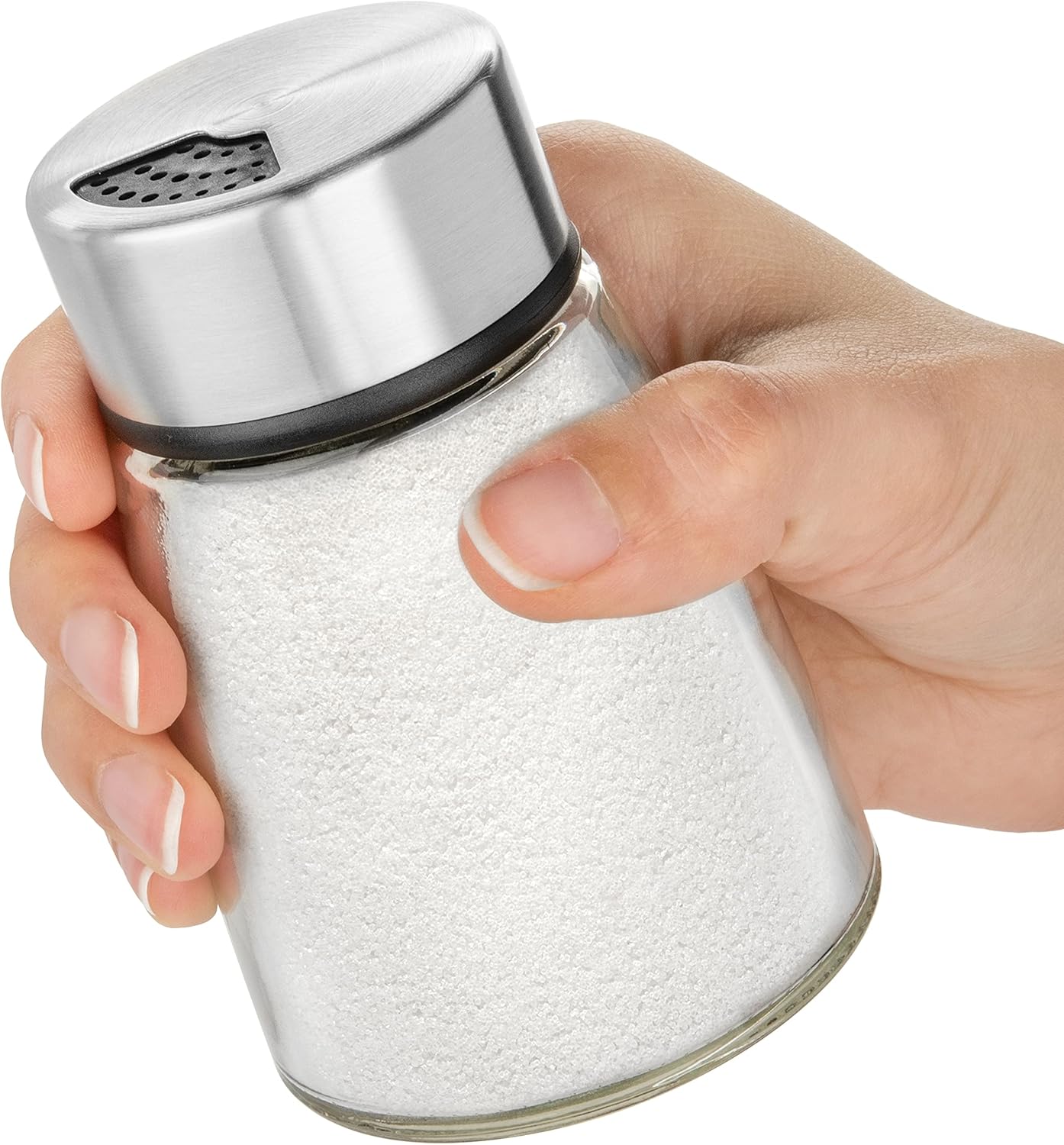 Kitchen-GO Salt Pepper Shaker with Adjustable Pour Holes