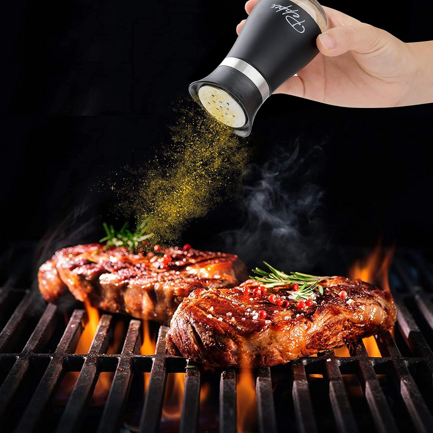 Refillable Salt and Pepper Shakers Set
