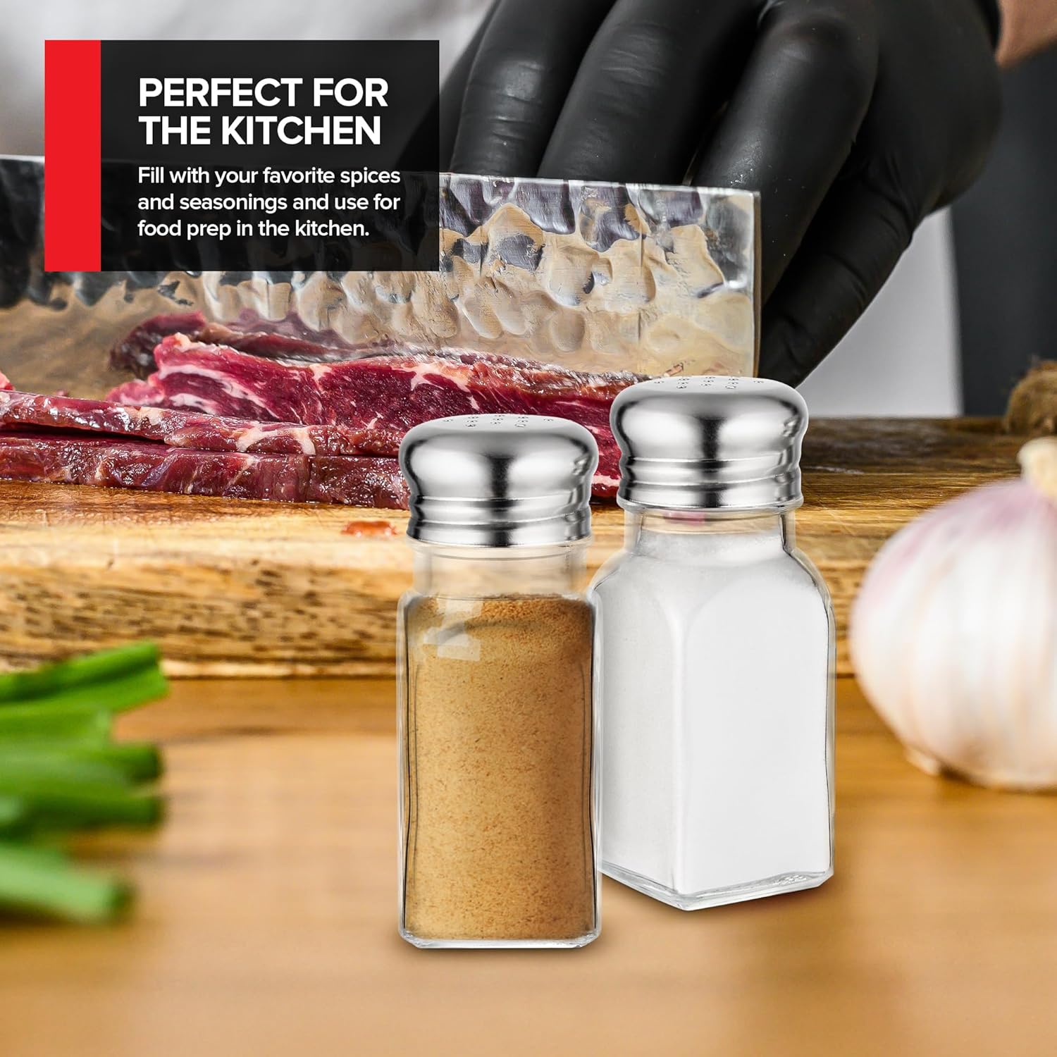 2 oz Glass Salt and Pepper Shakers Set