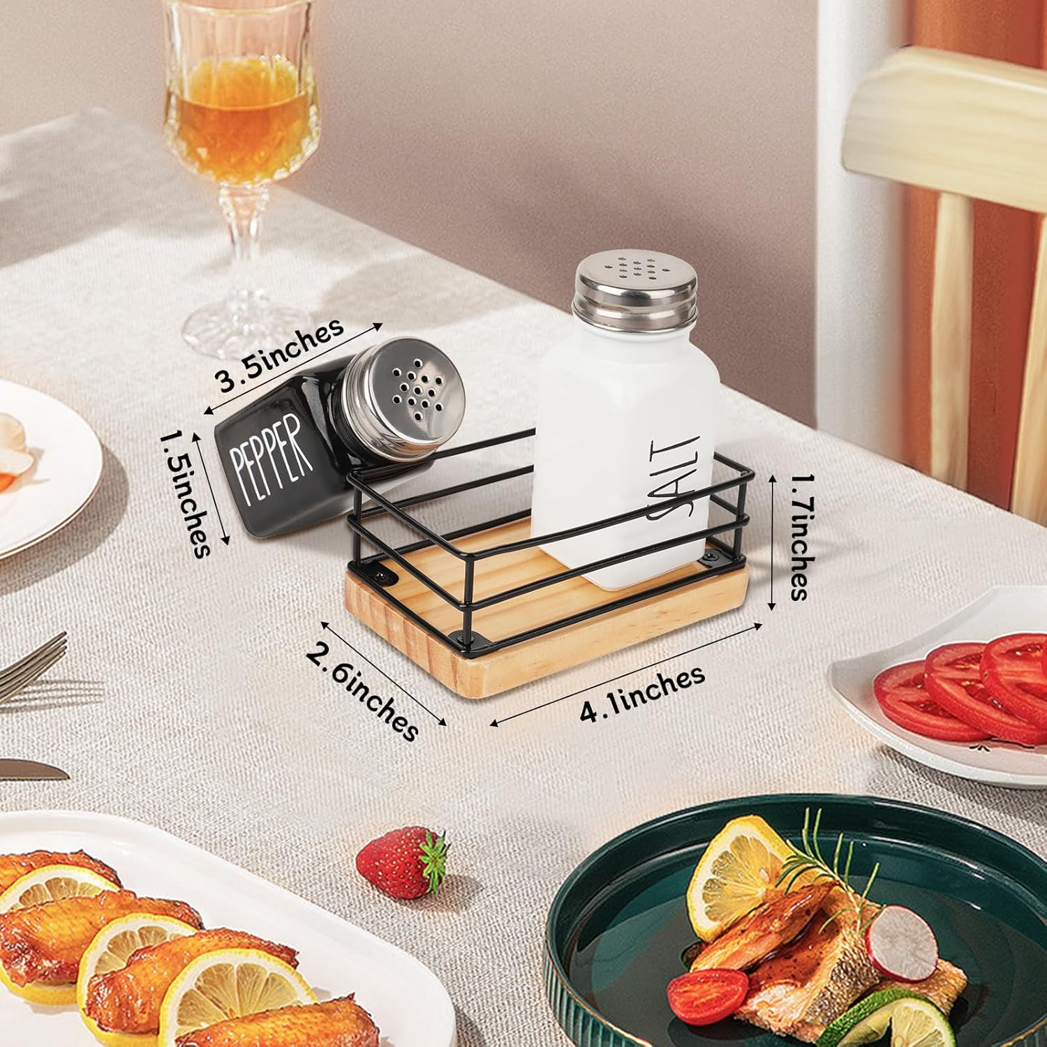 Stylish Salt Pepper Shakers Set Household Name