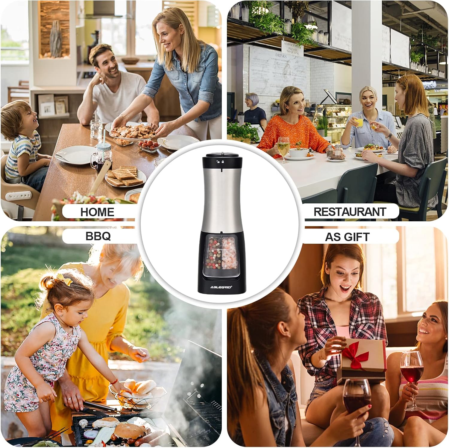 Efficiently Grind Salt Pepper with Intuitive Controls