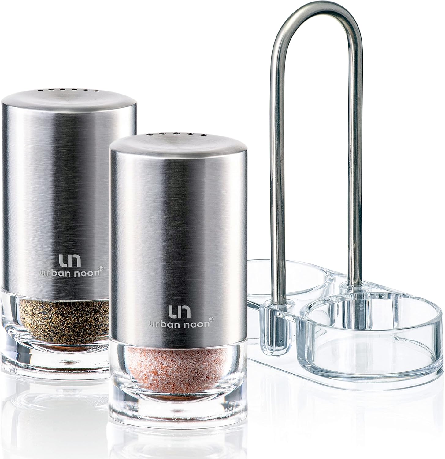 Urban Noon Salt Pepper Shakers Set with Holder