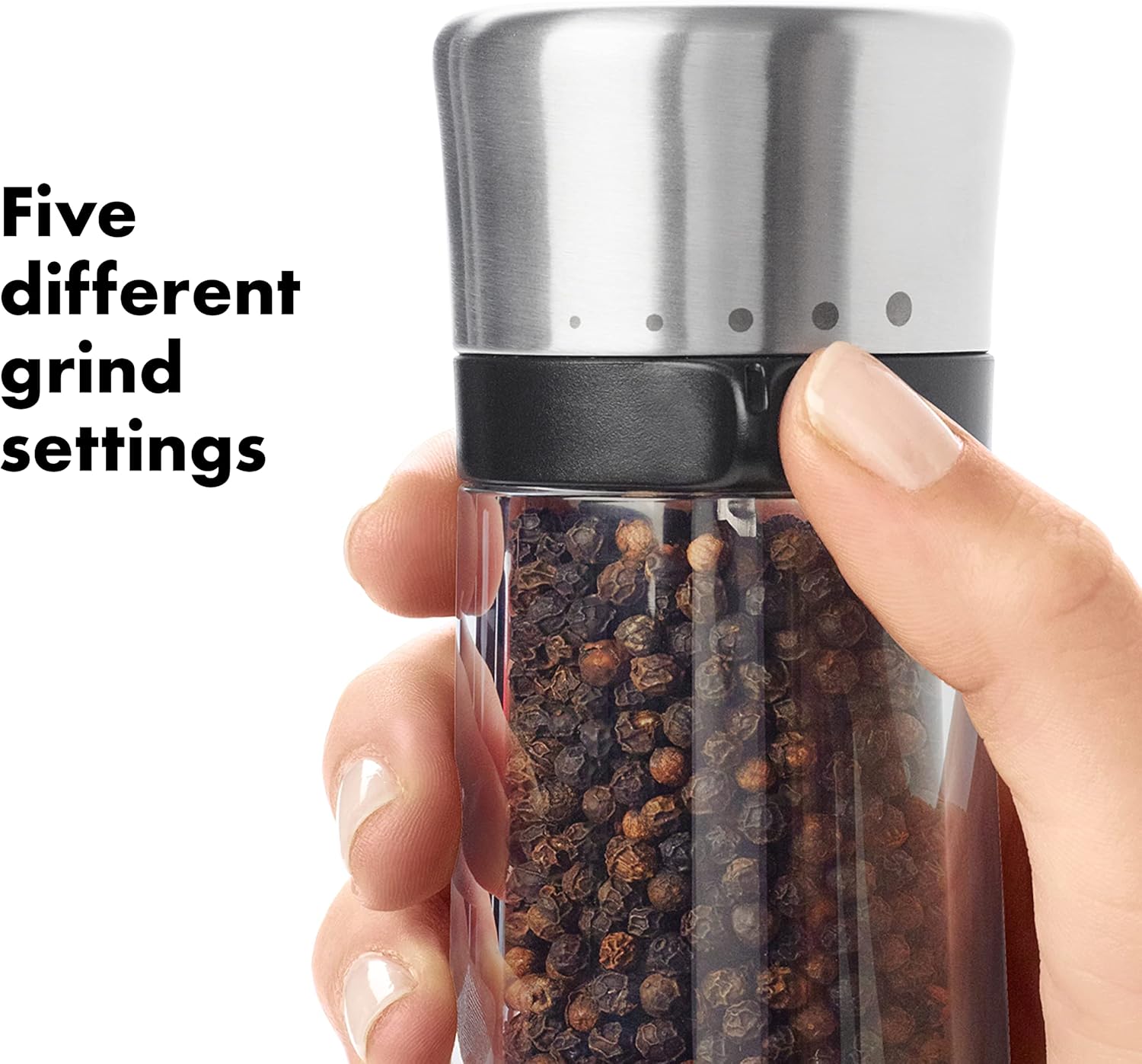 OXO Good Grips Sleek Adjustable Salt and Pepper Mill Set