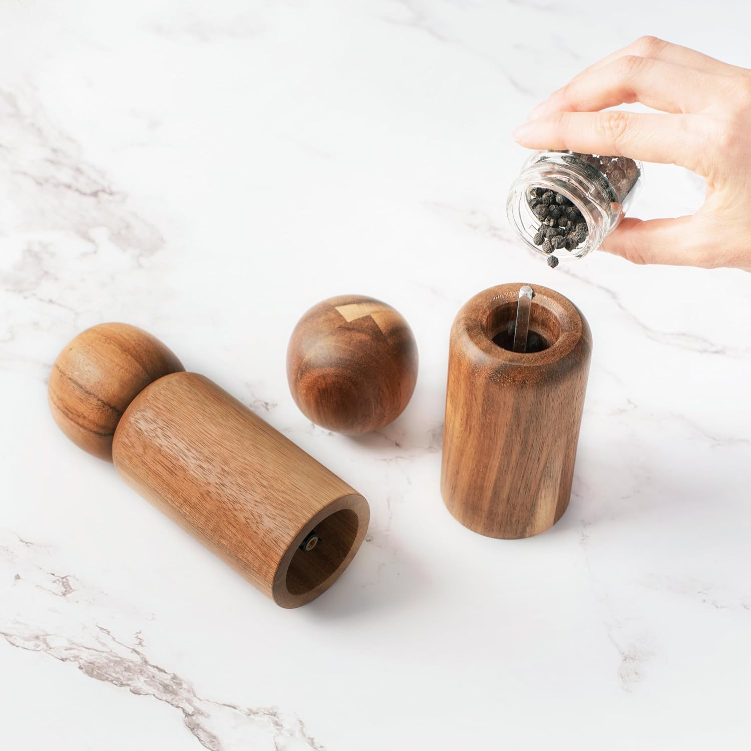 Manual Salt and Pepper Grinder Set