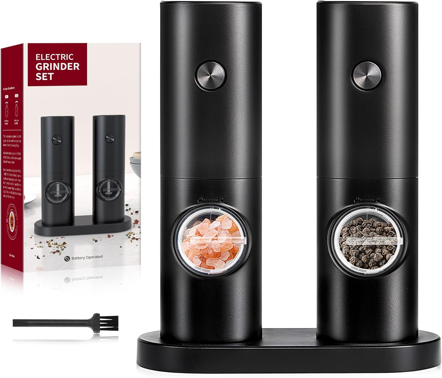 Electric Salt and Pepper Grinder Set 2 Pack