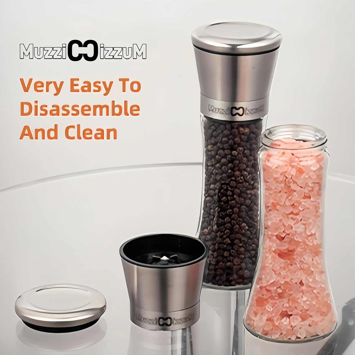 MuzziccizzuM Salt Pepper Grinder Set