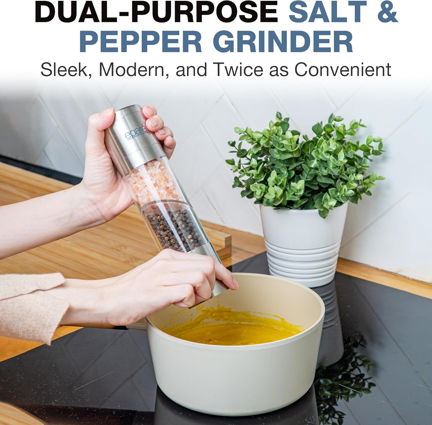 Epar 2-in-1 Salt Pepper Manual Mill Combo