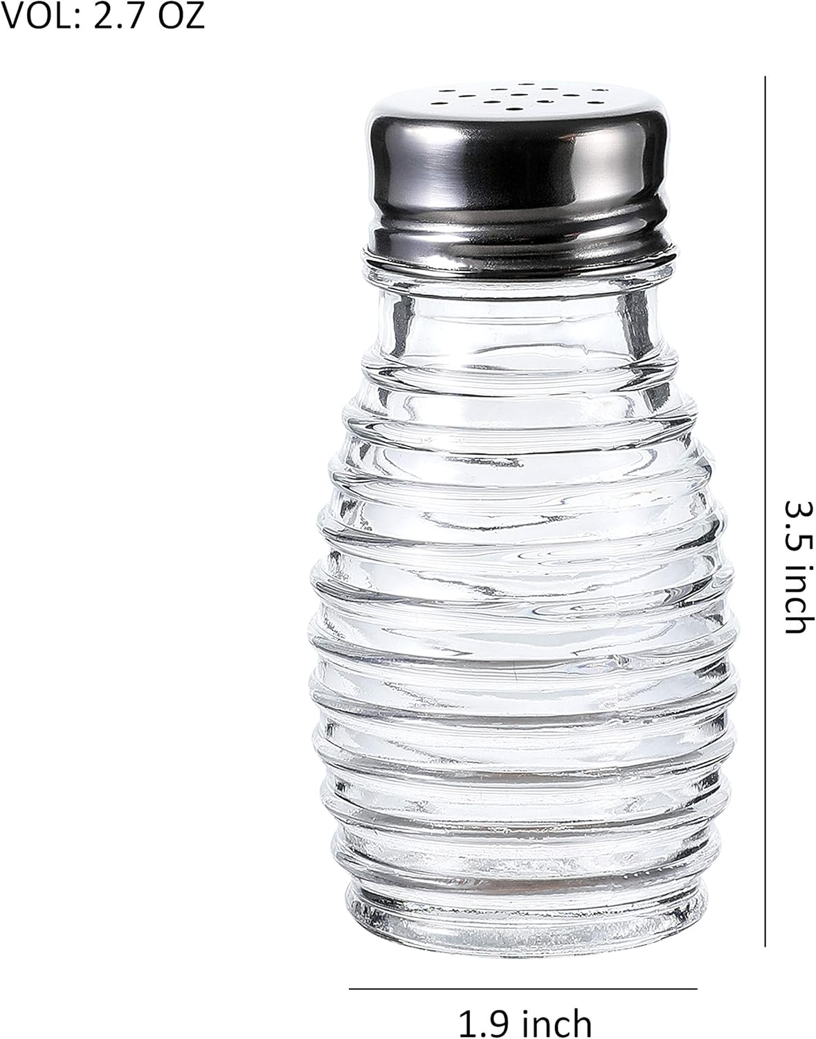 Stainless Steel Salt and Pepper Shakers Set