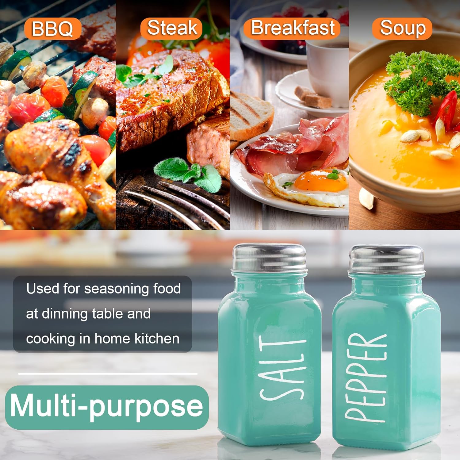 Turquoise Salt and Pepper Shakers Set