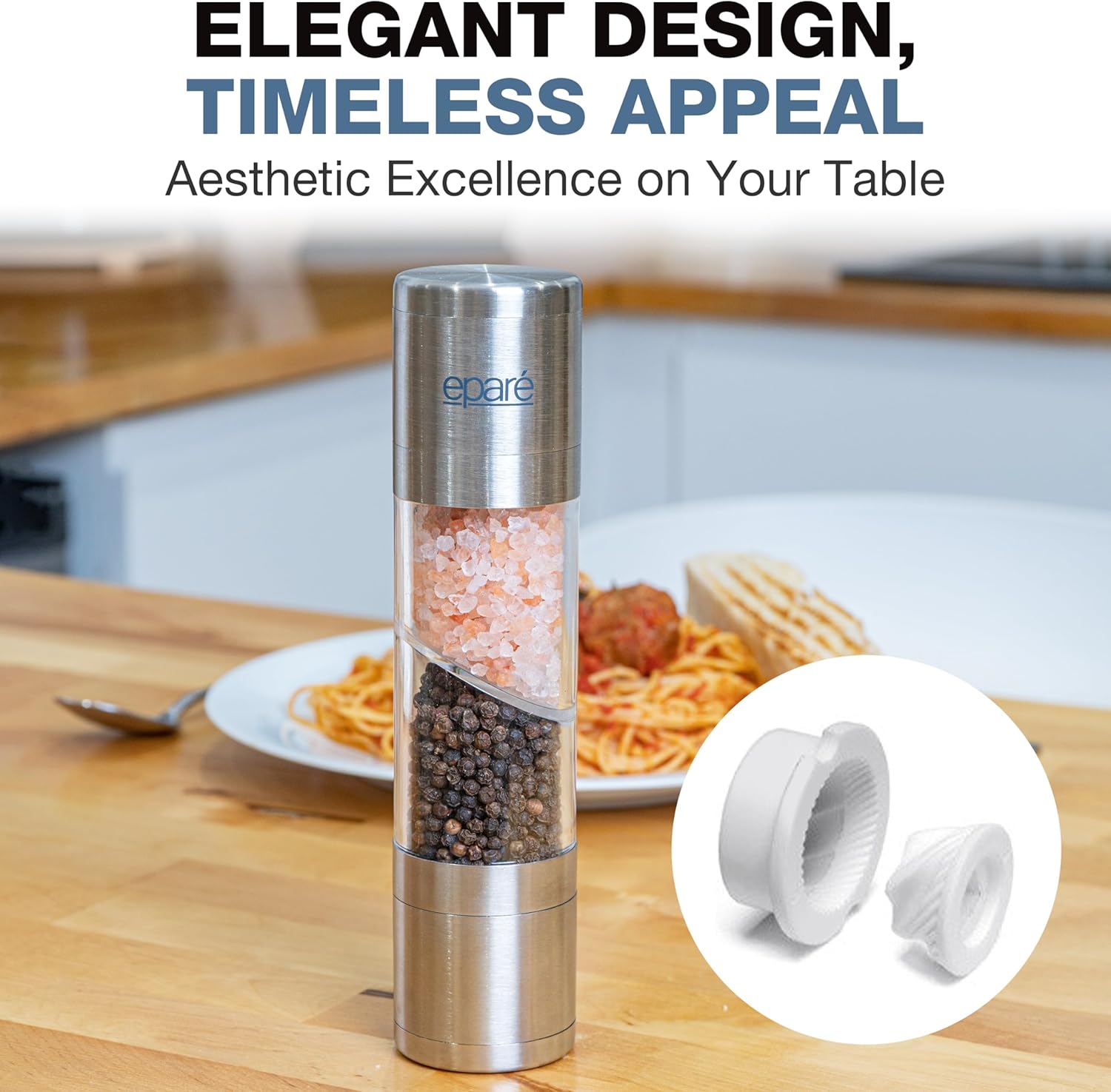 Epar 2-in-1 Salt Pepper Manual Mill Combo