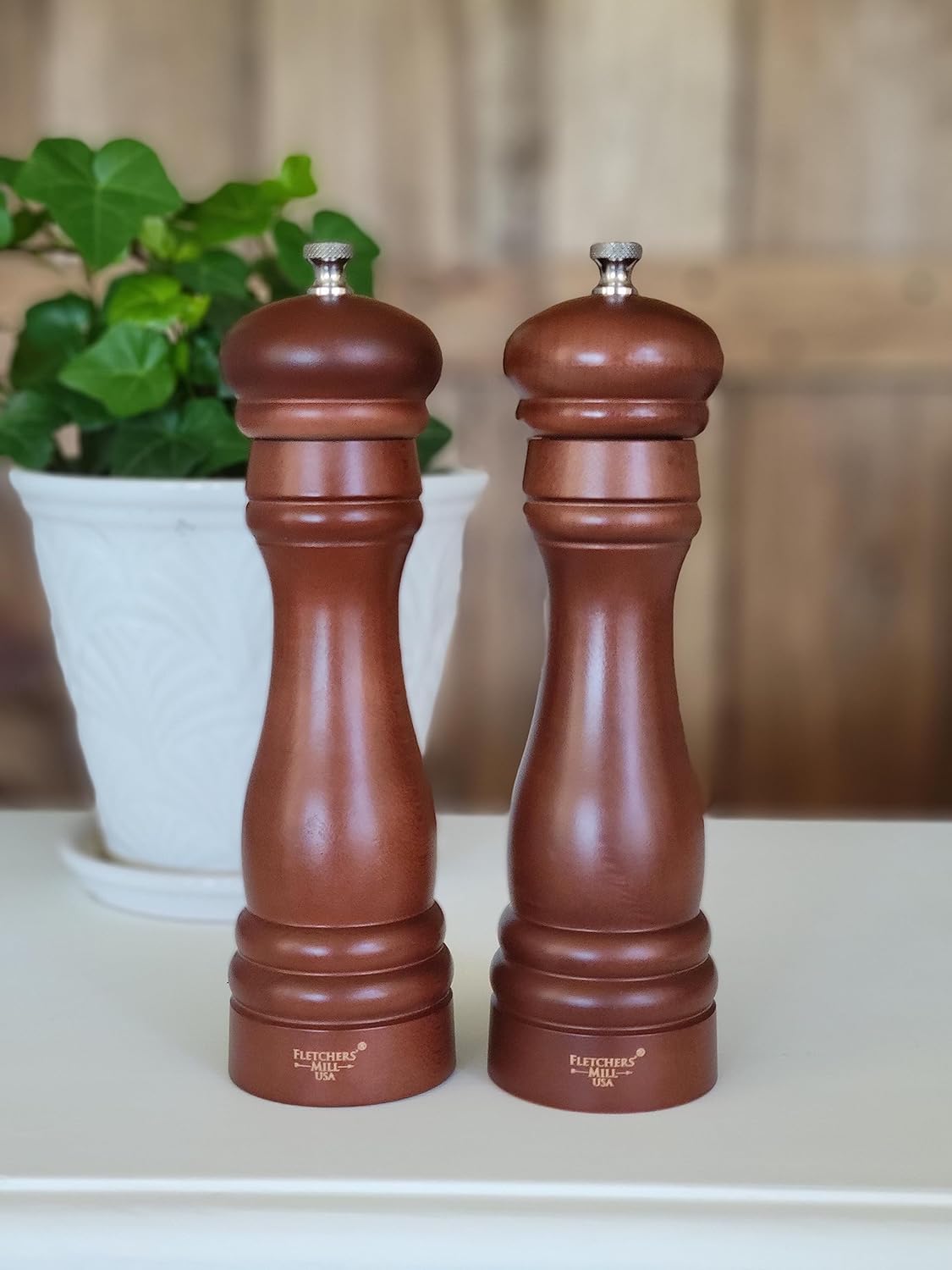 Fletchers Mill pepper grinder 8-inch Walnut Stain Stainless Steellifetime warranty