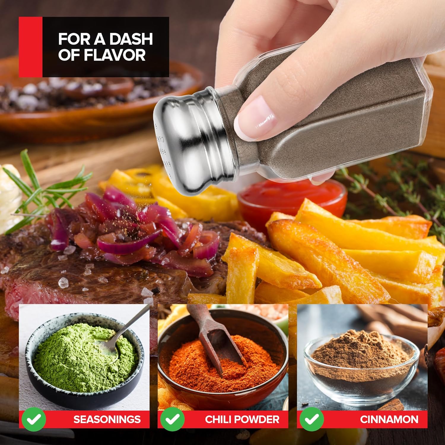 2 oz Glass Salt and Pepper Shakers Set