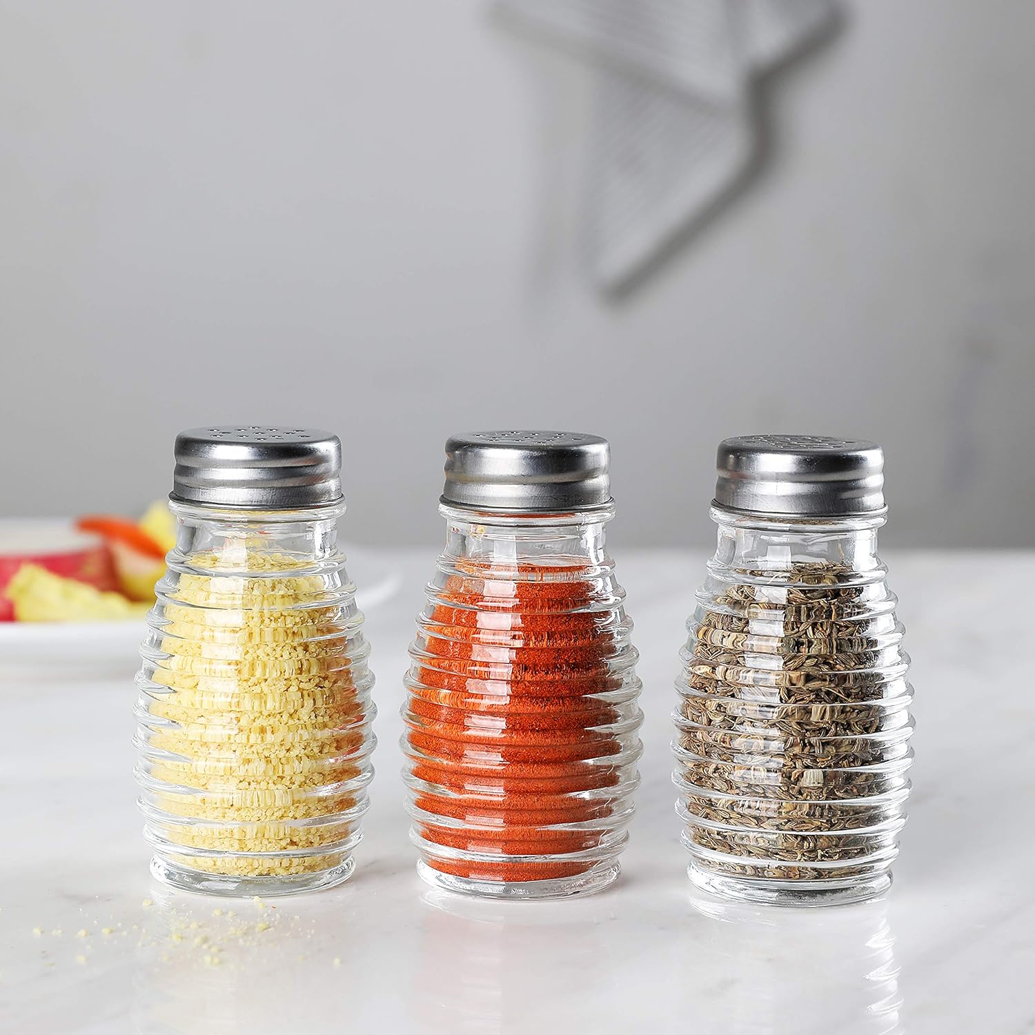 Stainless Steel Salt and Pepper Shakers Set